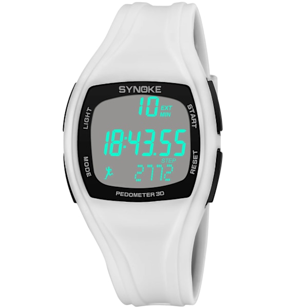 SYNOKE Watch för män Klocka Elektronikklockor Alarm LED Vattentät 3D stegräknare Digital watch Herr relogio masculino Gray