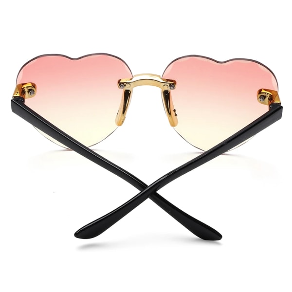 Nya hjärtlösa solglasögon Oceanlinser UV 400 skydd Söta barn/vuxna solglasögon utomhusresor glasögon för flickor pojkar Glasses Chain
