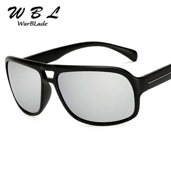 WarBLade Hot Brand Solglasögon Polariserade Herrmode Solglasögon För Herr Resor Körning Fiske Glasögon Herr 2019 Klassisk silver lens