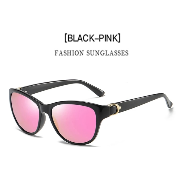 AORON Fashion Polarized Solglasögon Damer Dam Klassiska Solglasögon Glasögon Tillbehör Black Pink Glasses Case