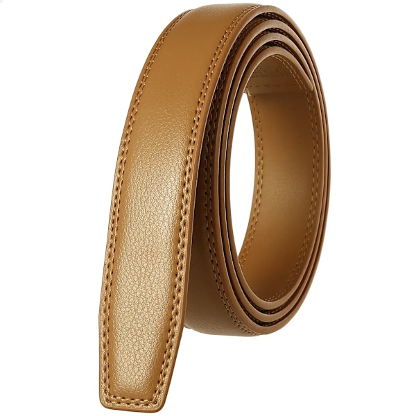 3,0 cm 3,1 cm bredd läderbälte utan spänne Designerbälten män Högkvalitativt läderrem 110-130 cm Red 115CM