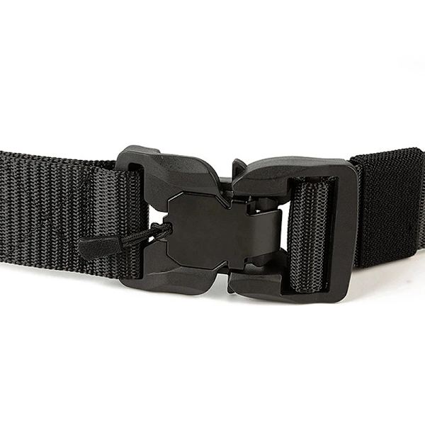 Äkta taktiskt bälte magnetiskt spänne snabbkopplingsbälte Casual Nylon Träningsbälte Herrbyxor Svart bälte 01 Elasticity gray 45to47inch