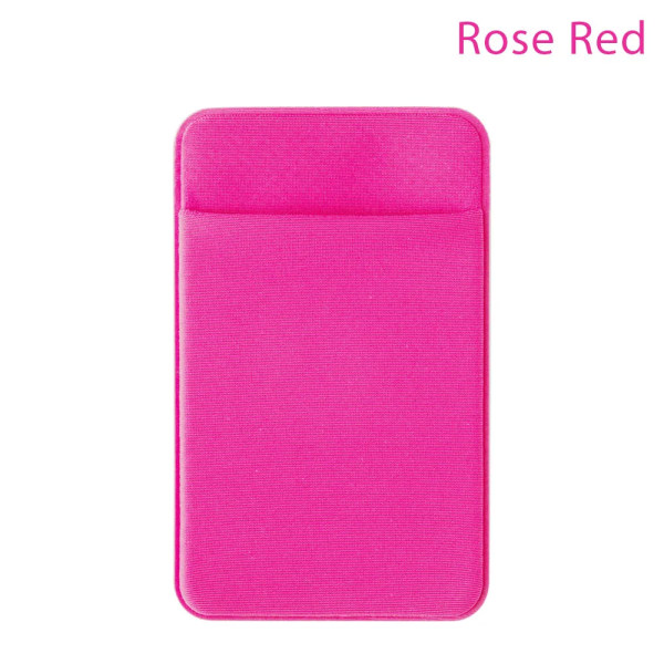 1 st mode elastisk mobiltelefon korthållare Mobiltelefon case Kredit ID-kortshållare självhäftande klistermärkesficka Rose red