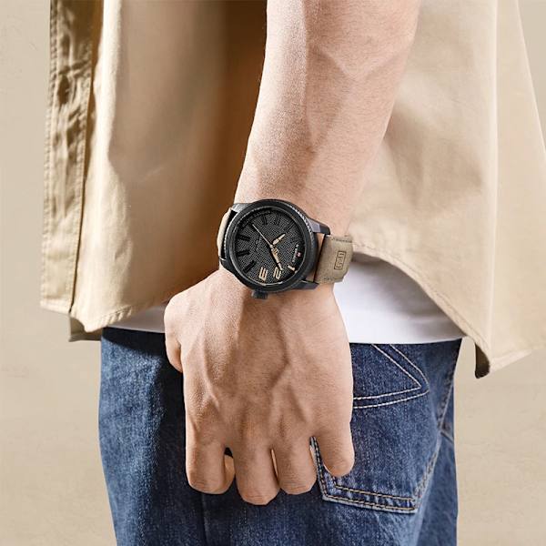 NAVIFORCE Toppmärke watch för män Militär sportklockor i läder Man Casual Vattentät manlig klocka 2022 Ny watch S BE B With Box