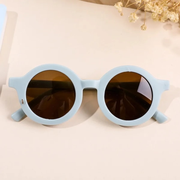 2023 Mode Runda Barn Solglasögon Klassiska Söta Flickor Pojkar Barn Solglasögon UV400 Skyddsglasögon Baby De Sol Gafas C-blue