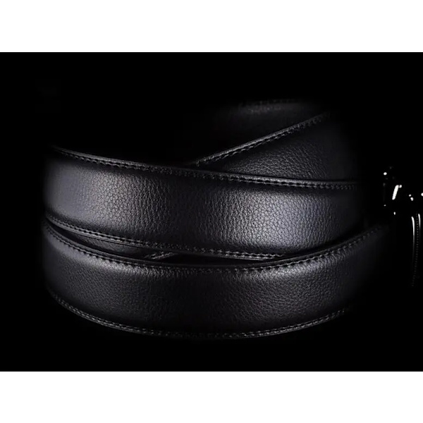 Inget spänne Designer Bälten Herr Body 3,5 cm Bred delat läder Hög kvalitet Herr Automatiskt Bälte Herrtillbehör ormskinn 125 cm 120 black 115CM