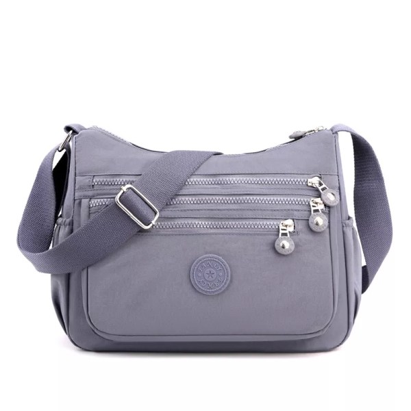 Messenger Bag Causal Kvinnor Axelväska Multi Nylon Kvinna Crossbody-väskor Kvinna Crossbody Moderväska Shoudlerväska Gray 01