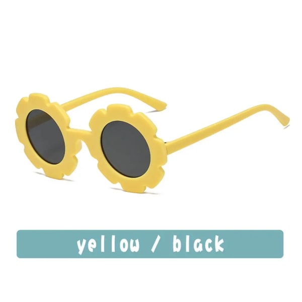 Söta Daisy Flower Solglasögon för barn Runda solskydd utomhus 2023 Nytt mode glasögon för barn svett solglasögon B-6