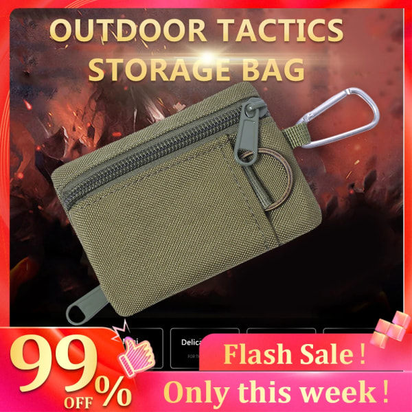 Tactical Bag Outdoor EDC Molle Pouch Plånbok Dragkedja Militär midja Fanny Pack Mobiltelefon Pouch Bälte Midjeväska EDC Gear Bag CP Camouflage(.2272)