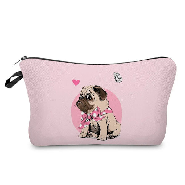 Söt och rolig kosmetisk väska med print utomhus portabel kvinna toalettväska Anpassningsbar skollärare present necessär sminkväska hz5884 Dog Paw Bag