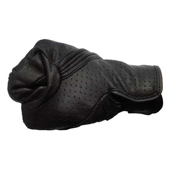 Äkta Läder Motorcykelhandskar Herr Hög Kvalitet Getläder Atv Mx Motocrosshandskar Racing Ventilerande Pekskärm Guantes L
