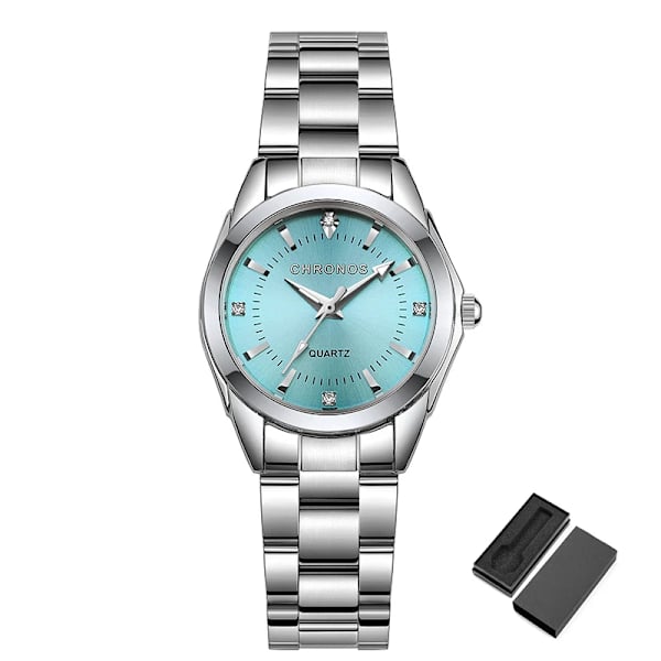 CHRONOS Elegant Watch Lyx Dammodemärke Armbandsur Japan Movement Rostfritt stål Present till kvinnlig flickvän CH2302 with Box