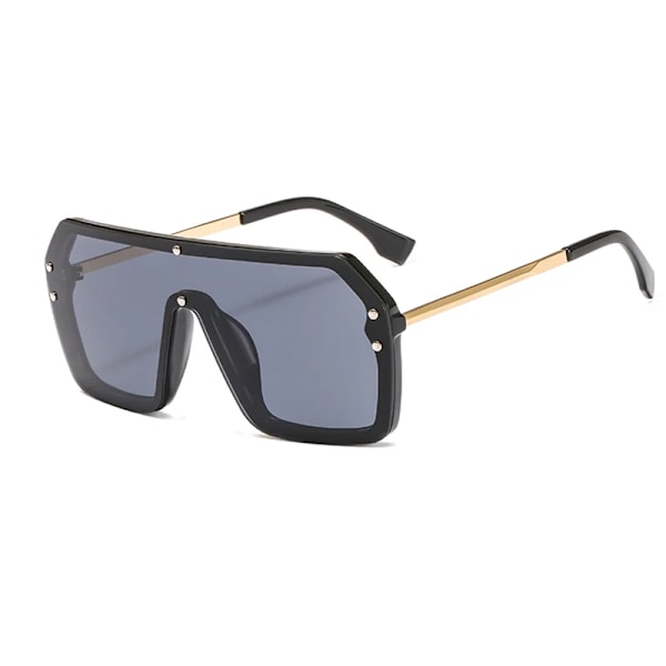 Klassiska retro överdimensionerade solglasögon solglasögon för kvinnor Spegelglasögon herr/kvinnor Lyxdesign unisex stor båge dam solglasögon Black Other