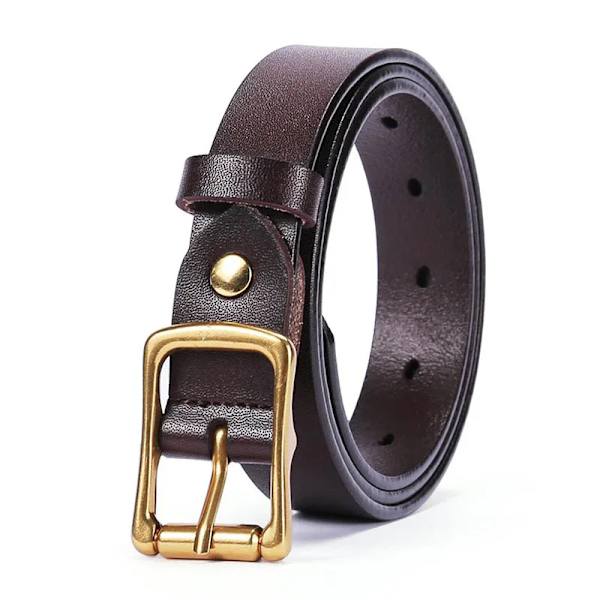 BISONDENIM 2022 New Fashion Classic äkta kohudsläderbälten för kvinna Lyxigt designermärke Bälte Automatiskt spänne B60245-1C one size