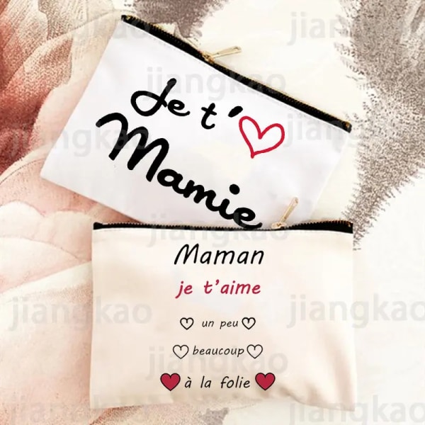 I Love You Mama Print Utomhus sminkväska Kvinnor Kosmetisk väska Resetoalettartiklar Organizer Kvinnlig Förvaring Sminkväska Mamma Present W17612-TBWH-D