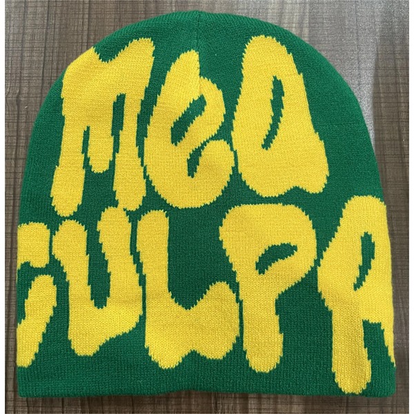 Mea Culpa Beanies för Män och Kvinnor - Kvalitetsmössa, Varm, Kpop-Mode, Hundra TakeCap Ins, Ny Net Red Design Meaculpa Beanie kaqifen One Size