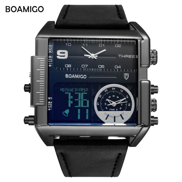 relogio masculino BOAMIGO toppmärke Herrklockor för män Military Digital LED Quartz Watch vattentät reloj hombre F920NEWBLACKBOX