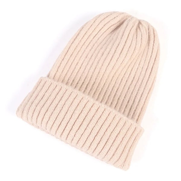 Nya Beanies för Kvinnor - Enfärgade Stickade Vintervarma Hattar, Simpla Dammössor, Casual Caps, Eleganta Allround Beanies Type 11 One Size