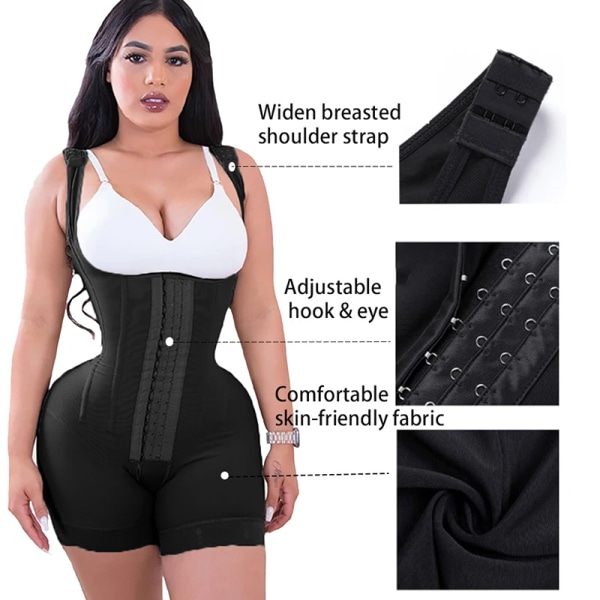 Högkompression kvinnor Korsett bantning Shapewear Postoperativ waist trainer Butt Lifter Body Shaper Fajas Colombianas gördlar Skin M