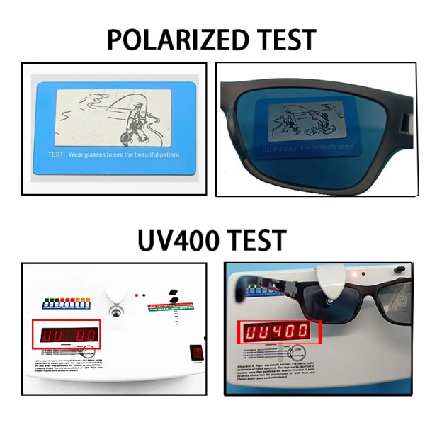 Polariserade Cykelsolglasögon för män UV-skydd Sport Polariserade för män Kvinnor Utomhuskörning Camping Vandring Fiske Cyklar Grey