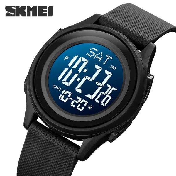 SKMEI Watch Digital Movement Sport Watch For Men Countdown Utomhus Armbandsur Man Vattentät Stoppur Väckarklocka Montre Homme Black Black BOX