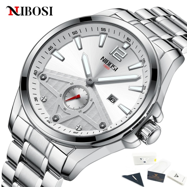NIBOSI Herrklockor Toppmärke Lyx Sport Watch för män Vattentät Auto Date Julklapp Herrklocka Watch Masculino with original box-10