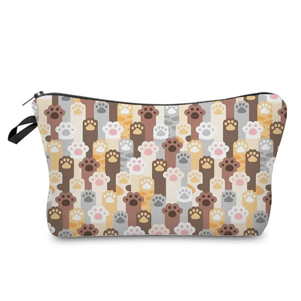 Tecknat djur print dam kosmetisk väska Pennväska för flickor Kvinnor Bärbar resor Toalettpaket Organizer Sminkväskor hz7225 Makeup Bag