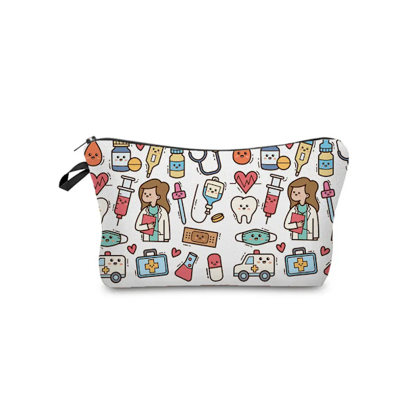 Sjuksköterska printed kosmetisk organizer Högkvalitativ förvaringsväska för barn Praktisk sminkväska för kvinnor Tecknad mini case hz1517 Nurse Bag
