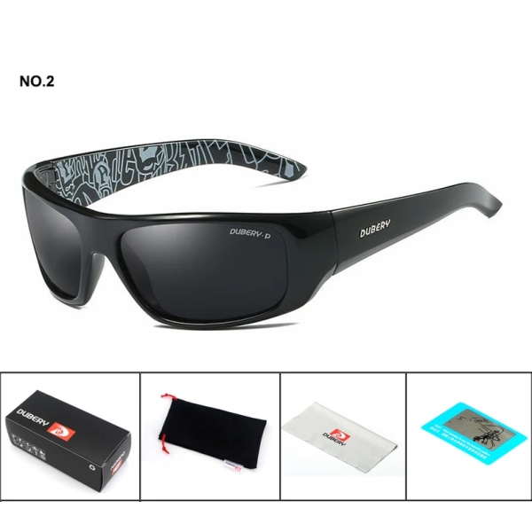 DUBERY Polariserade solglasögon för män Körskydd för män Retro Gafas De Sol Hombres glasögon C2 MULTI
