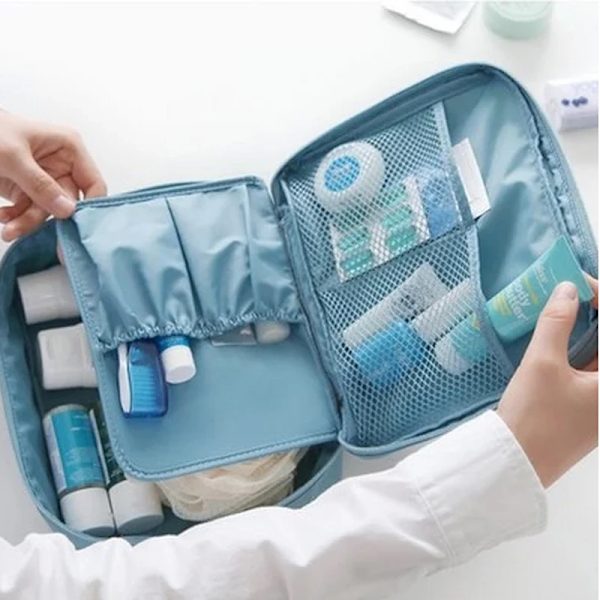SOBU Vattentät Bärbar Dragkedja Kosmetikväska dot beauty Case Make Up Tas Plånbok Organizer Förvaring Resetvättpåse K1049 Leopard