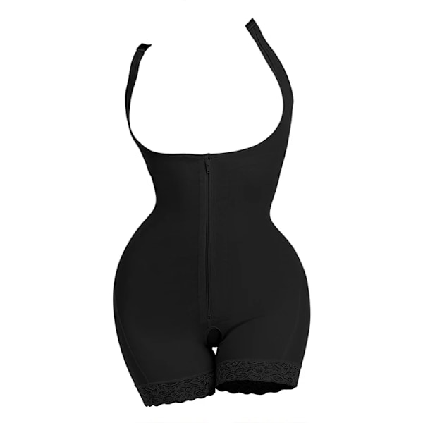 Shapewear Body för kvinnor Slimming Butt Lifter Full Body Shaper Bbl Magkontroll Öppen gren Dragkedja Design Fajas Reductoras Black-Open crotch L