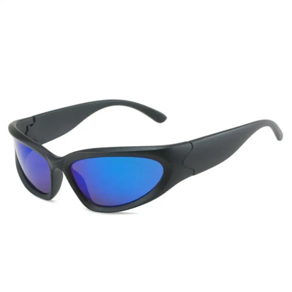 Modeglasögon Damsolglasögon Punksolglasögon Sportsolglasögon Kvinnor Män Solglasögon Skärmar Glasögon Glasögon UV400 A4 Black