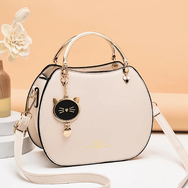 NYHET Söt Kattunge Dam Axelväskor Koreansk Girl Shell Small Bag Dam Messenger Bags Handväska för kvinnor Sac A Main Femme khaki