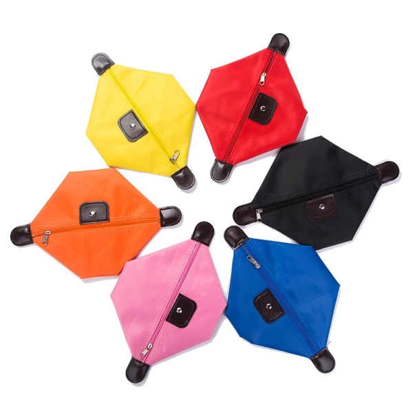 Vikbar Kvinnor Rese Kosmetikväska Mini Girl Makeup Bag Organizer Vattentät Nylon Röd Stor Kapacitet Dragkedja Toalettpåse Case Rose