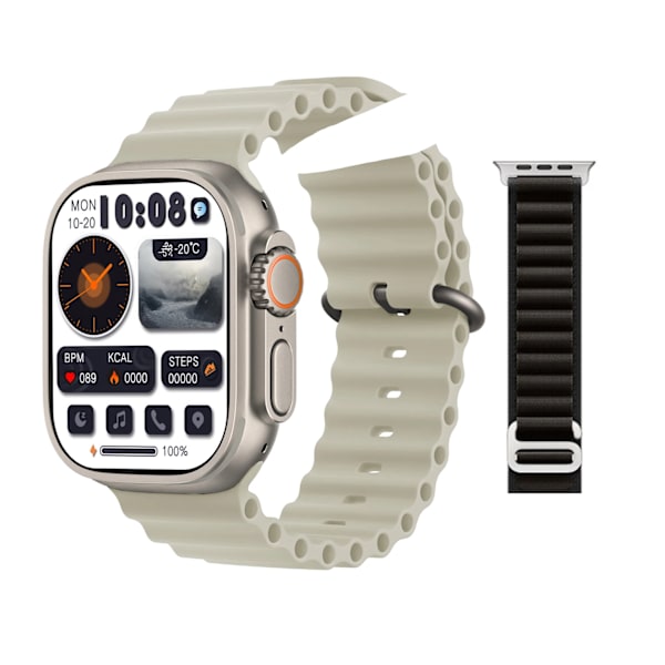HK8 Pro MAX Ultra Smart Watch Series 8 49 mm 2,12 tum Amoled HD-skärm Hög uppdateringsfrekvens NFC Kompass Man Kvinna Sport SmartWatch and alpine strap-a