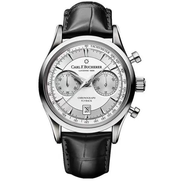 Carl F.Bucherer Herrklockor Lyxmärke Quartz Armbandsur Automatiska rörelsepresenter Vattentät watch för män white