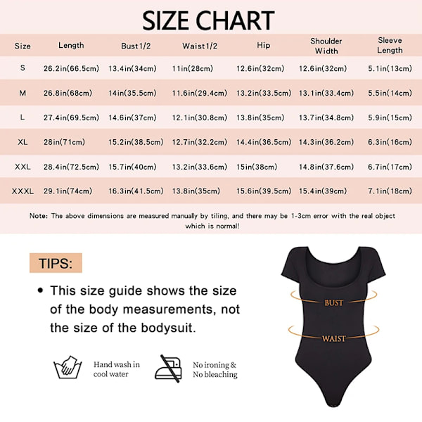Body för kvinnor Magkontroll Shapewear sömlösa kortärmade stringtrosor med fyrkantig hals Sculpting Klassiska tighta skjortor med gren Black M