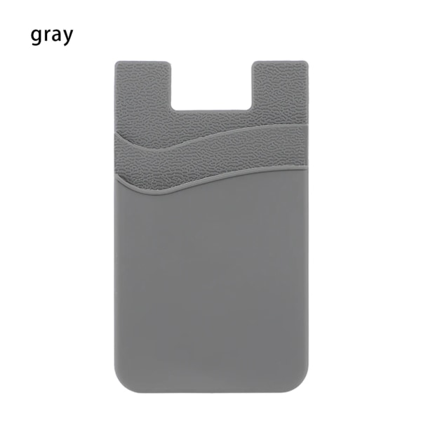 1 st mode elastisk mobiltelefon korthållare Mobiltelefon case Kredit ID-kortshållare självhäftande klistermärkesficka grey