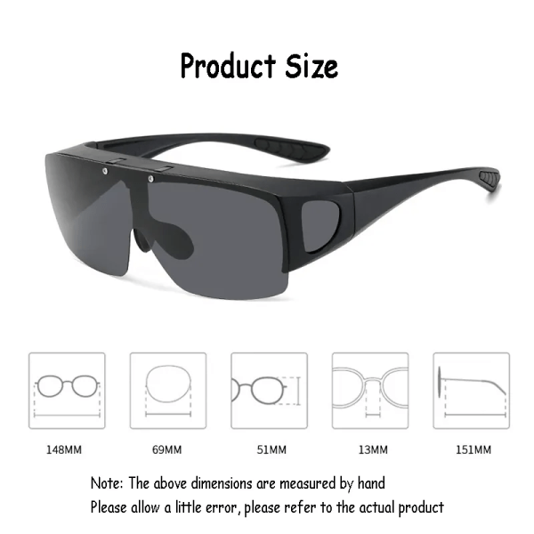 Utomhuspolariserade fotokromiska solglasögon kan fällas upp Ridsolglasögon Myopia Set UV400 Skyddsöga G.1