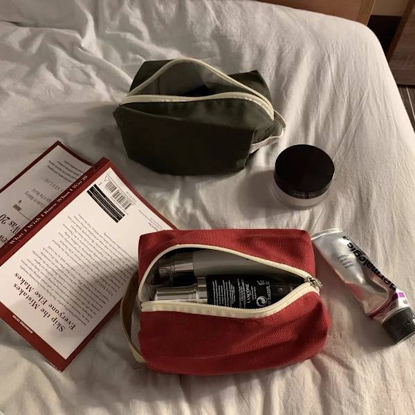 Koreansk sminkväska för kvinnor Bärbar kosmetisk förvaring Toalettväskor Kvinnlig skönhet Case Organizer Clutch Red S-11x7x8cm
