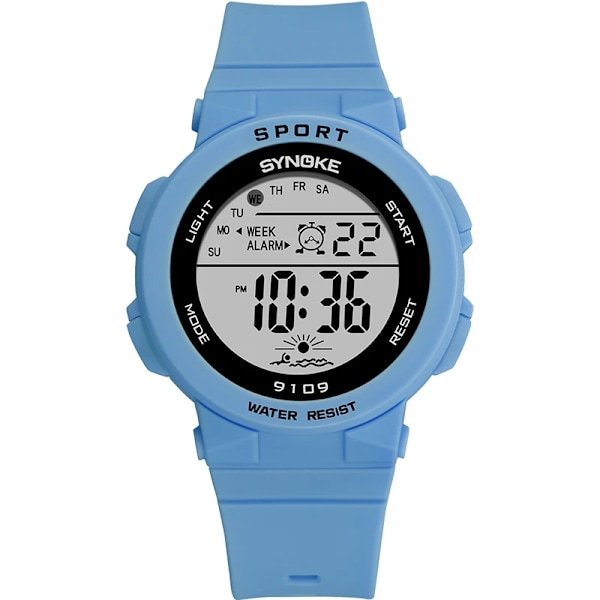 PANARS Mode Damklockor Pojkar Flickor Studenter Digital Sport Watch 50m Vattentät Armbandsur Alarm Relogio Feminino Blue