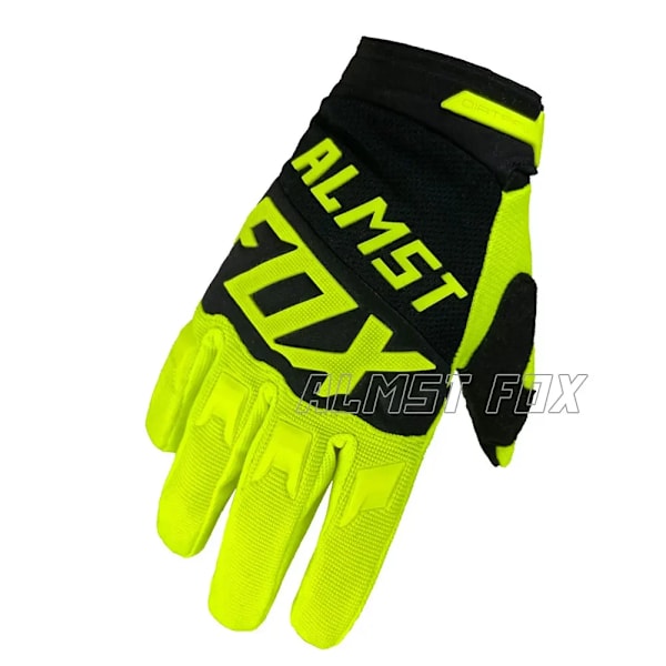 Almst Fox Vuxen Dirt Race Motorcykelhandskar Sommar Andningsbara Motocrosshandskar Atv Mx Utv Bmx Off-Road Cykelhandskar Guantes 07-Fluorescent M