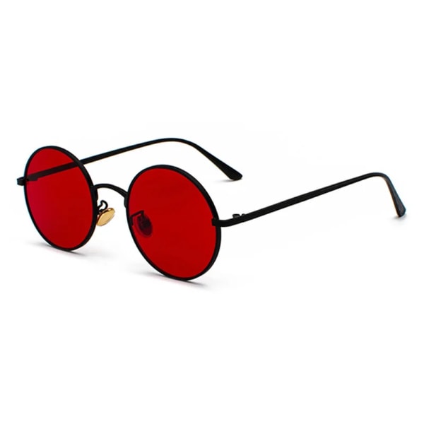 SHAUNA Super Round Dam Solglasögon Märke Designer Mode Män Mörkgröna Lens Shades UV400 Black Red