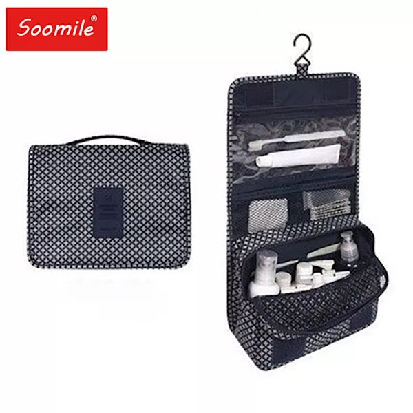 Badkar Hängande Resor Herr Toalettväska Hane Vattentät Organizer Nylon Necessaire Sminkväska Neceser Kosmetiska väskor Kit Leopard dots