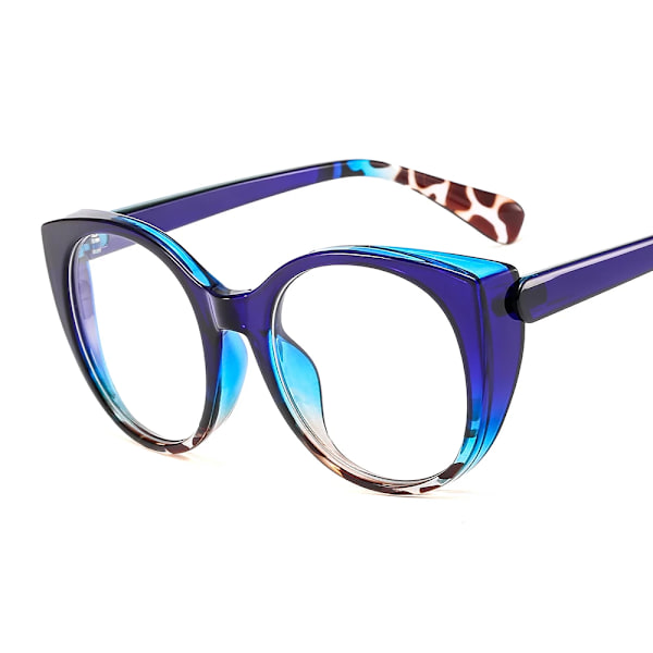 Lyxiga Cat Eye Solglasögon Dam Oversized Gradient Glasögon Retro Blue Leopard Shades lunette de soleil femme C12blueleopard clear AS SHOW