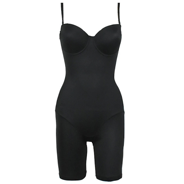 Kvinna Body med BH Bantning Waist trainer Buken Fett Dra åt Lår Postpartum Shapewear Forma Kläder Höftlyftare Black M