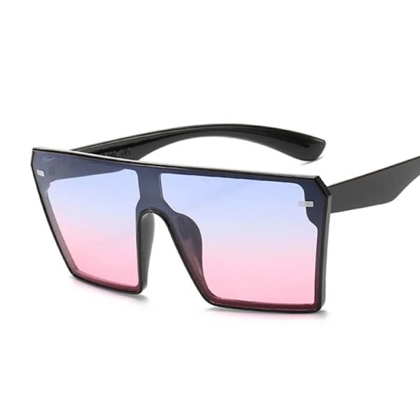 Överdimensionerade fyrkantiga solglasögon Kvinna Modemärke Stor ram Kvinnliga Solglasögon One Piece Outdoor Driver Gradient Oculos De Sol Brown other