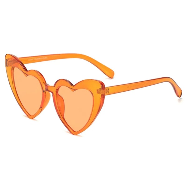 13 färger Mode Hjärta Dam Solglasögon Personlighet Stor Båge Glitter Rosa Solskydd Glasögon Glasögon UV400 Glasögon orange 1 pair