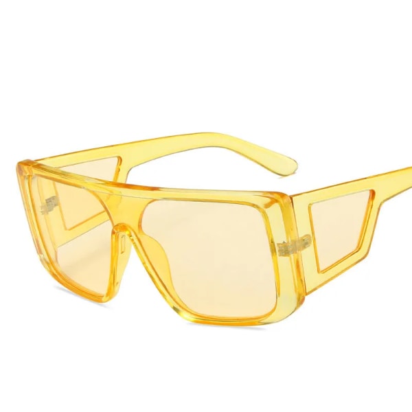 LeonLion överdimensionerade solglasögon män 2023 fyrkantiga solglasögon för män/kvinnor Vintage glasögon män lyx Oculos De Sol Feminino T-Yellow