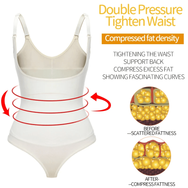 Latex Helkroppsformare Waist Trainer underbyst Smalning Underkläder Bodysuits Shapewear Magstrimmer Dam Korsett Beige L